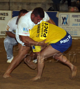 David Perdomo en la luchada de Liga (Raquel Perdomo)