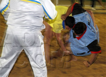 Rafael consigue un punto casi definitivo tumbando a Gustavo Santana (Raquel Perdomo)