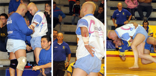 Rayco L&oacute;pez vendaje (Raquel Perdomo)