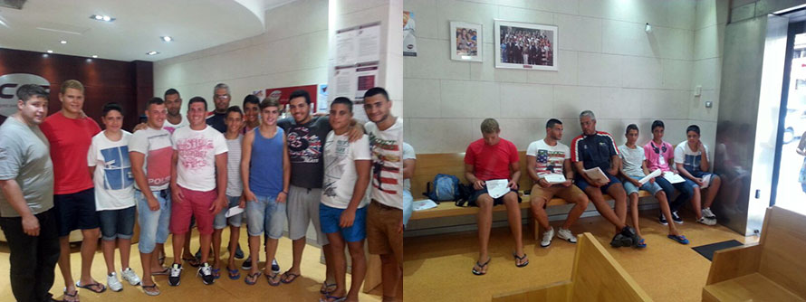 Algunos de los senior que pasaron por el reconocimiento